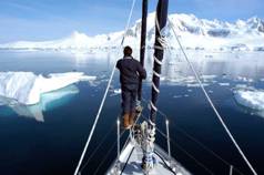 looking out for ice from the bow