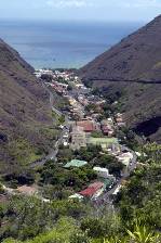 the town of Jamestown on St Helena Island