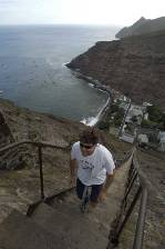 Gary climbing the 699 steps of Jacobs ladder