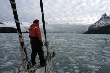 pushing through ice into Holmestrand