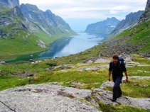 walking up from Kirkefjord