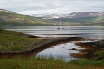 anchored off Eider Island