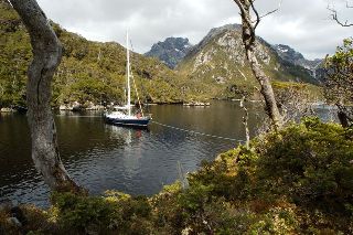 anchored in Puerto Hopner